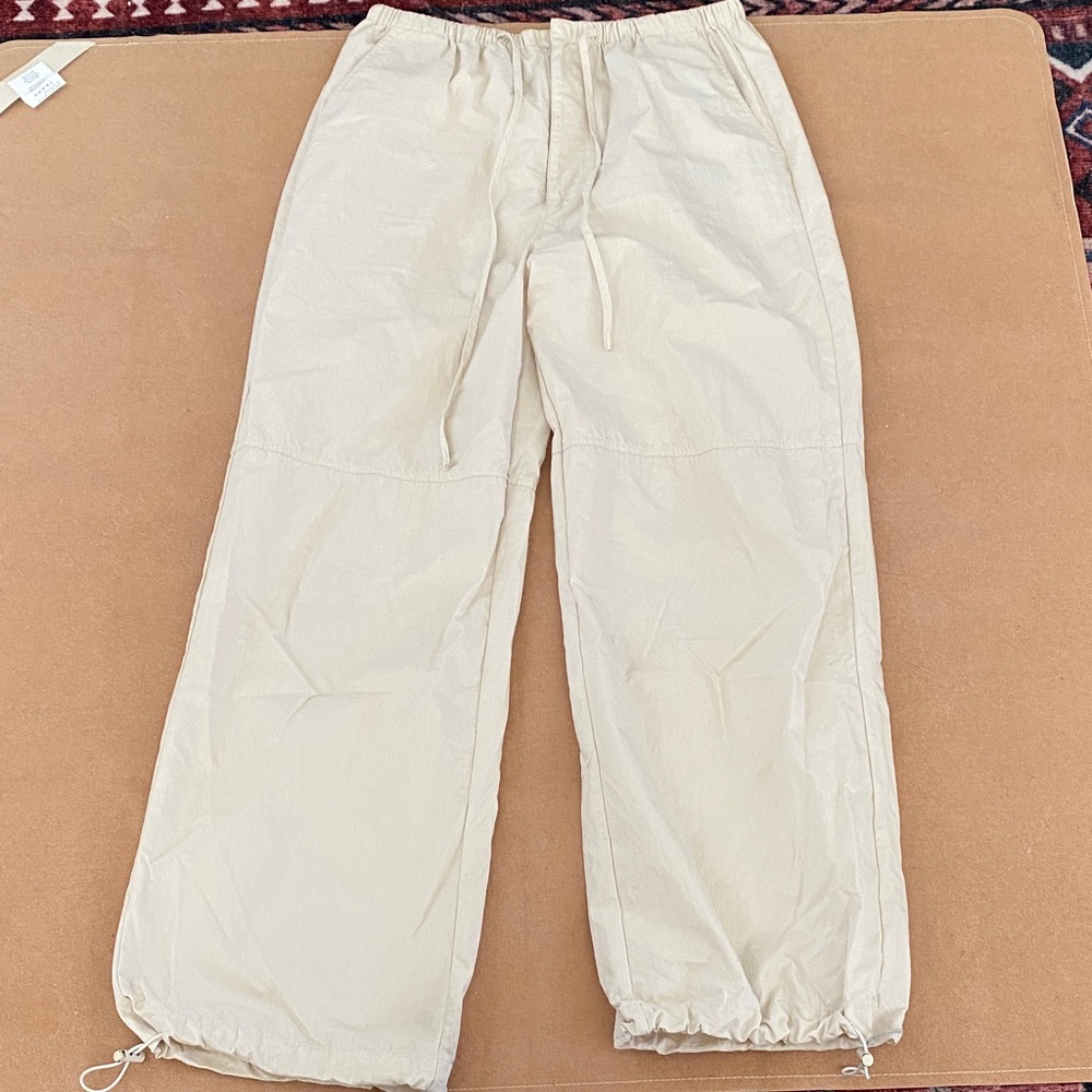 Women’s Cream Parachute Pants